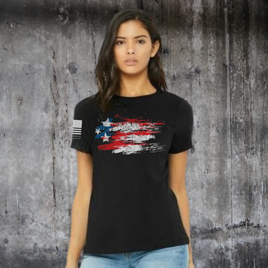 Women’s Red White and Blue Patriotic Shirt Majestic Glory